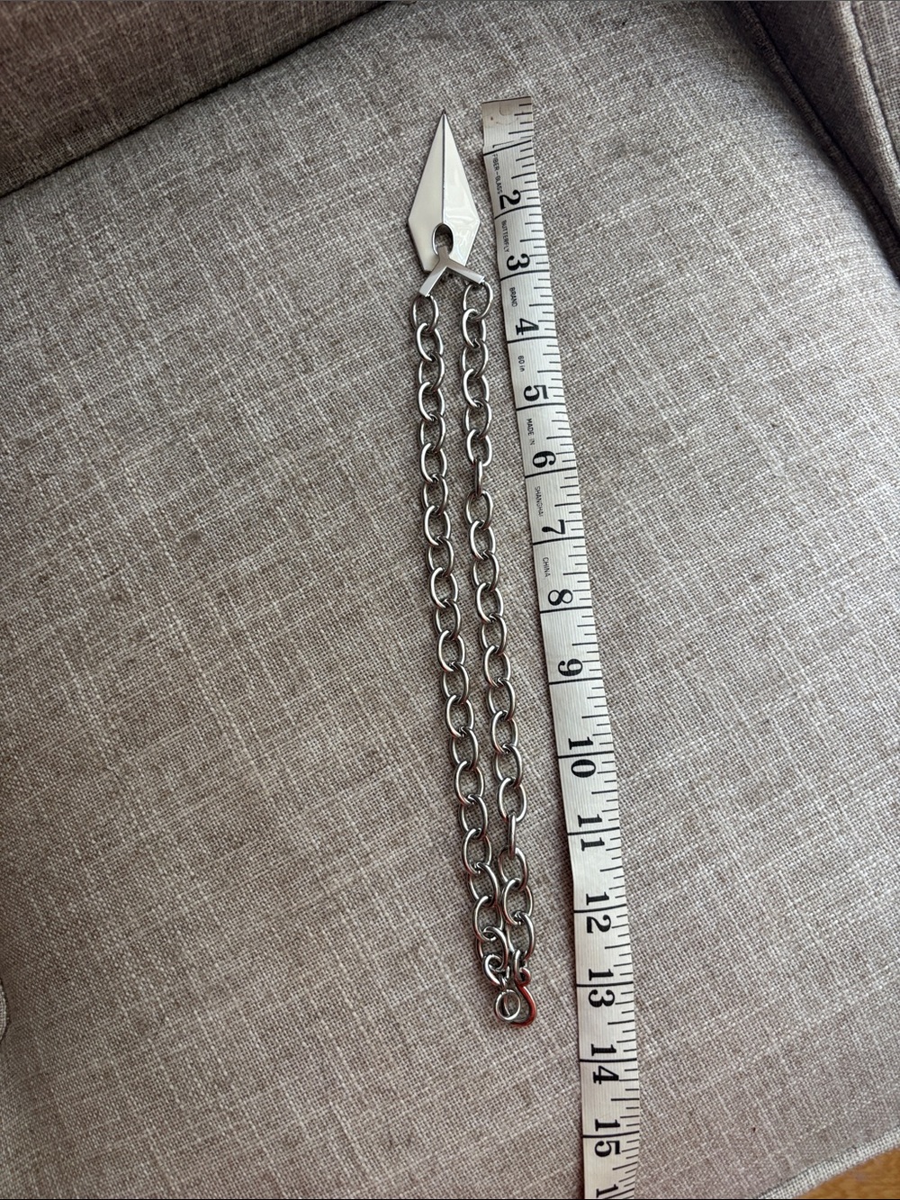 Rebbeca Minkoff Silver & white enamel blade Necklace - Picture 8 of 8